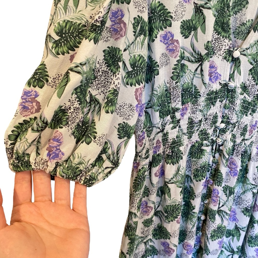 Maje Romantica Floral Print Midi Dress Size 40 - Picture 5 of 12